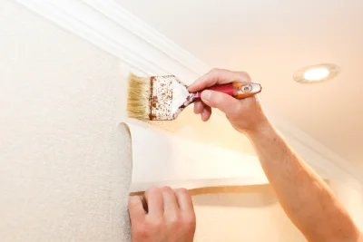 Pose de papier peint à Bussu — revêtements muraux et toiles de verre